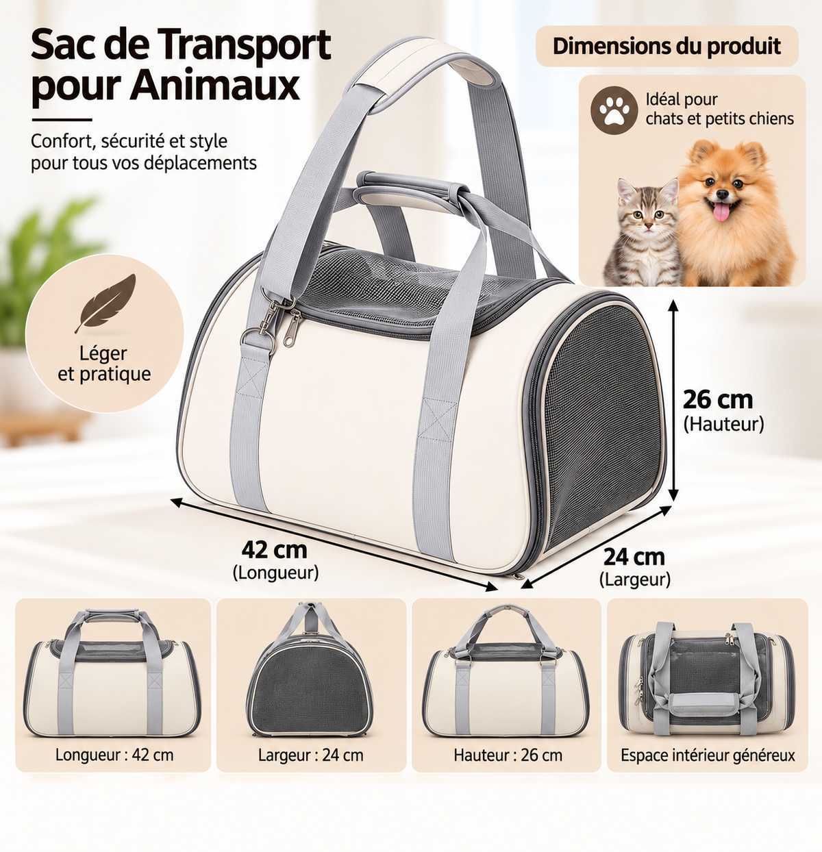 Sac de transport - Confort et sérénité en déplacement