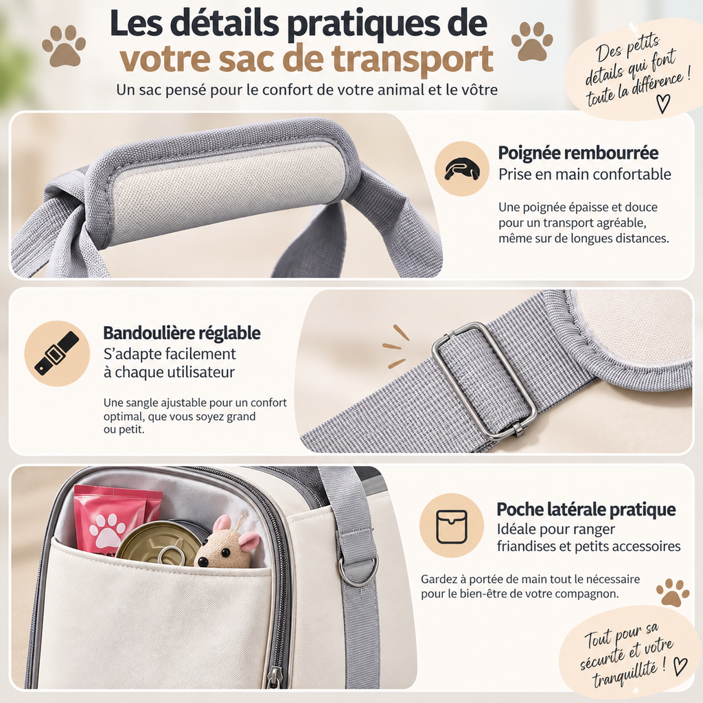 Sac de transport - Confort et sérénité en déplacement